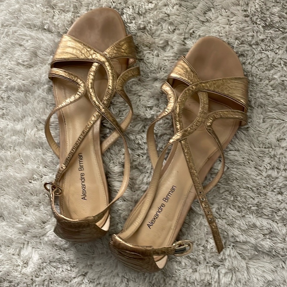 Gold Alaxandre Birman Sandals size 38.5/8.5